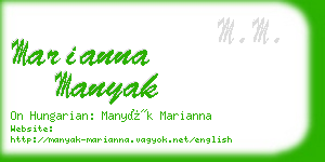 marianna manyak business card